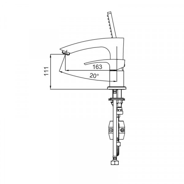 Змішувач на борт ванни Koer KB-43007-05 на 3 отвори (Колір чорний) (KR3453)