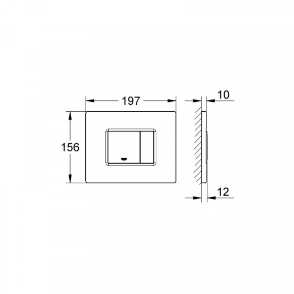 Комплект Grohe Set Унітаз ELLIPSE-0305-T3 + Інсталяція UA388400WG + панель 38732000 (388400WGELLIPS0305T3)
