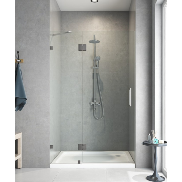 Двері в нішу Koer SR SD04-120x200-TR-07 прозоре скло Easy Clean 10мм, графіт (KR5388)