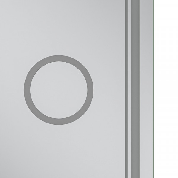 Дзеркало Mixxus Premium QUADRO MR20-120x80 з Led Touch, Anti-fog, димером, регулятором яскравості, лінзою (MP6624)