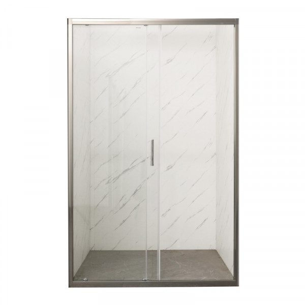 Двері у нішу розсувні MIXXUS PREMIUM DIVERSE SD01-100x185-TR CHROME прозоре скло 5мм (MI7165)