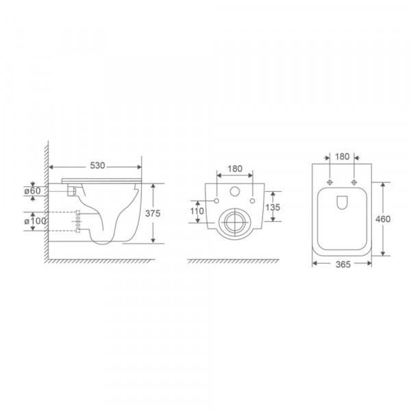 Комплект Grohe Set Унітаз DIVERSE-0301-T1 + Інсталяція Grohe Rapid SL 38772001 (38772001DIVERS0301T1)