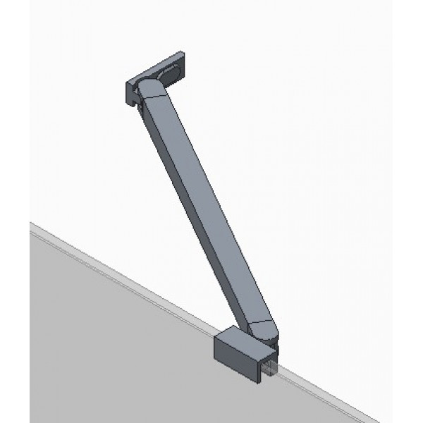 Бічна стінка до кабіни Koer SR SW04-90x200-TR-07 прозоре скло Easy Clean 10мм, графіт (KR5391)