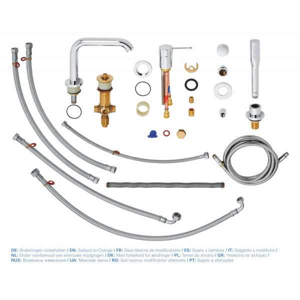 Змішувач на борт ванни на 4 отвори Grohe Essence New (19578001)