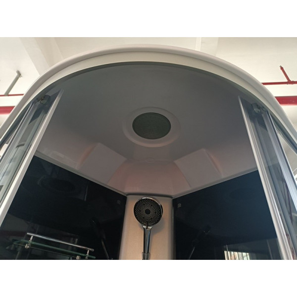 Бокс душовий без гідромасажу Mixxus STRONG SB01-90x90x215-GR SATIN з високим піддоном (MI6885)