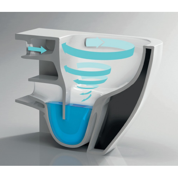 Унітаз підвісний Mixxus Premium Ellipse-0302-T3 495x360x370mm, система змиву Tornado 3.0 (MP6462)