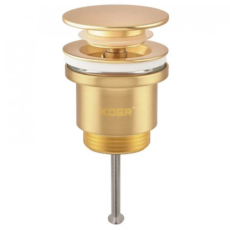 Донний клапан для раковини Koer PW-11-12 1 1/4''  універсальний (з/без перел) СLICK-СLACK (Колір зол.мат) (KR5794)