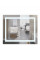 Дзеркало Mixxus WARM MR02-80x80 з Led Touch, Anti-fog, димером, регулятором яскравості, годинником (MI6934)
