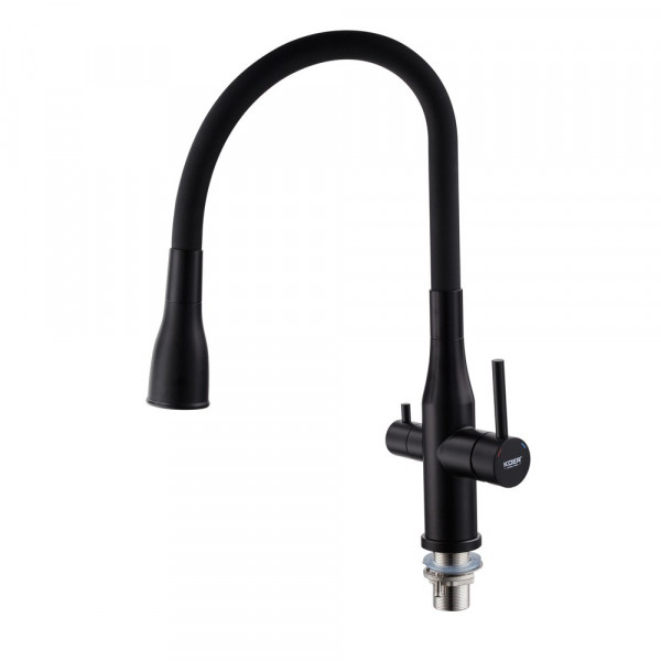 Змішувач для кухні Koer KI-72024-05 з виходом для питної води (нерж. сталь) (KR5012)