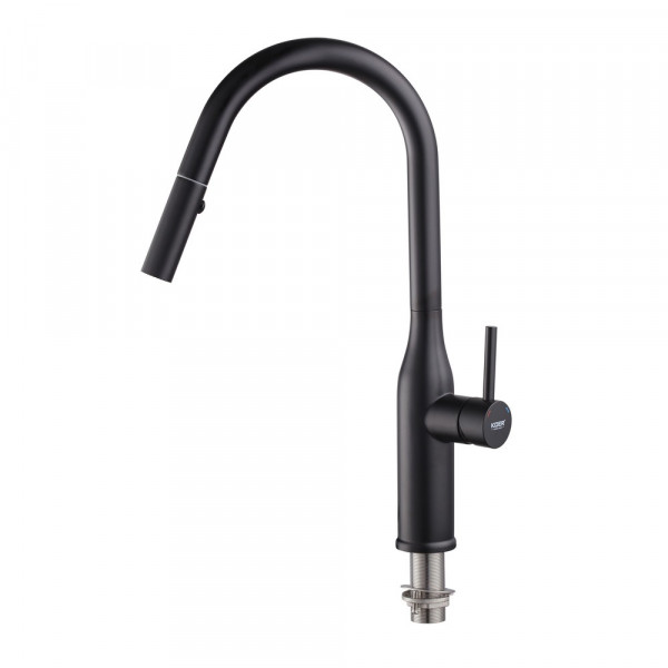 Кухонний змішувач з висувним виливом KOER KI-70004-05 (нерж. сталь) (KR3386)