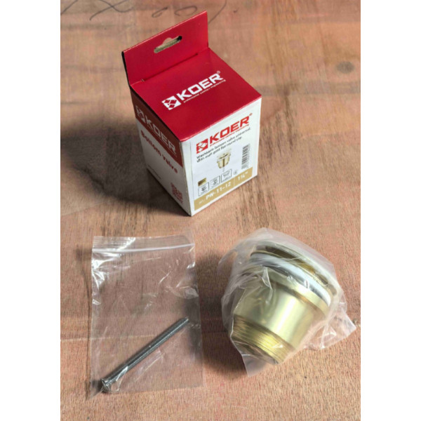 Донний клапан для раковини Koer PW-11-12 1 1/4''  універсальний (з/без перел) СLICK-СLACK (Колір зол.мат) (KR5794)