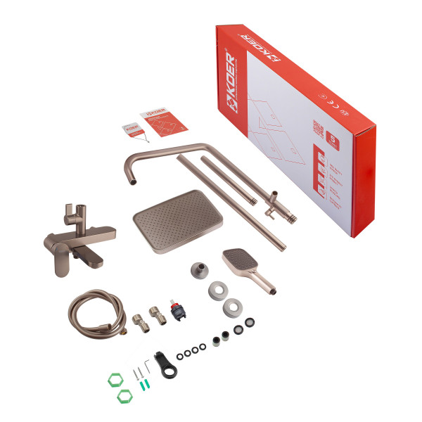 Душова колона зі змішувачем Koer KB-56030-07, 3 функції (KR5429)