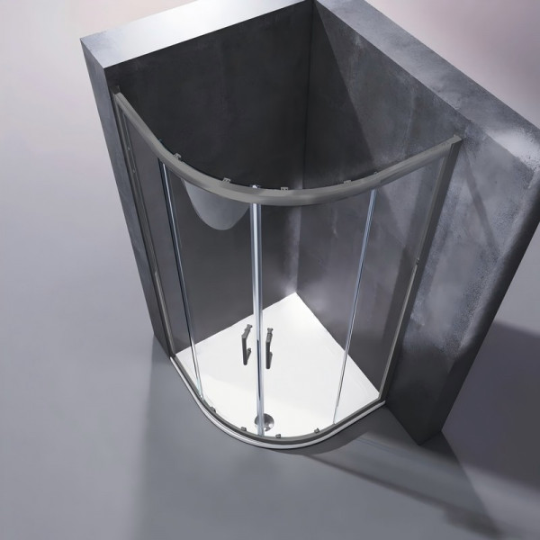 Душова кабіна без піддону Koer SR SC04-90x90x195-TR-07 прозоре скло Easy Clean 5мм, графіт (KR5362)