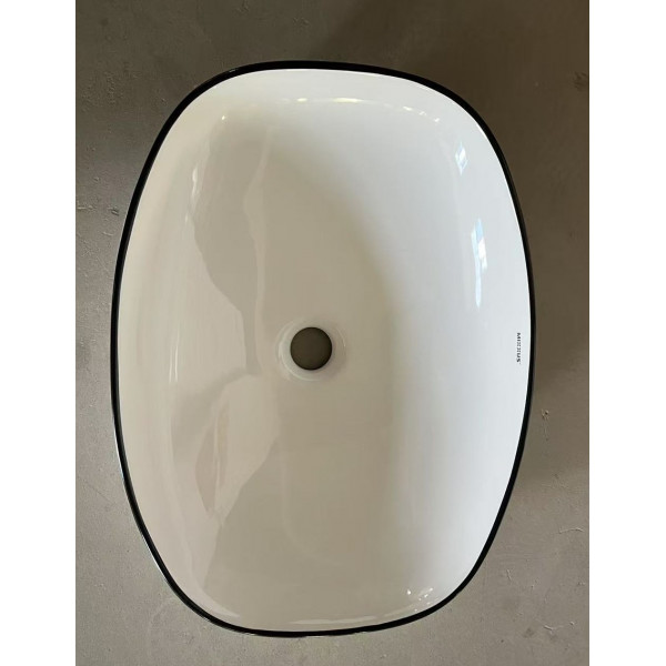 Раковина накладна Mixxus Premium DIVERSE-0109 EDGE BLACK 500х380х140mm (MP6549)