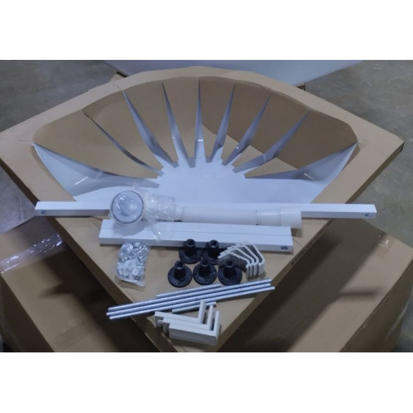 Душовий піддон високий Mixxus Strong ST01-90x90x40 з сифоном напівкруглий діаметр зливу 52 мм (MI8160)