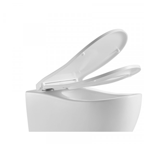 Сидіння-кришка для унітазу Koer AC-0101-SEAT COVER 450х390х80mm дюропласт з мікроліфтом (KR5617)