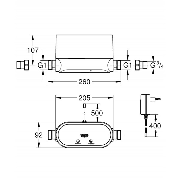 Інтелектуальний контролер води Grohe Sense Guard (22500LN0)