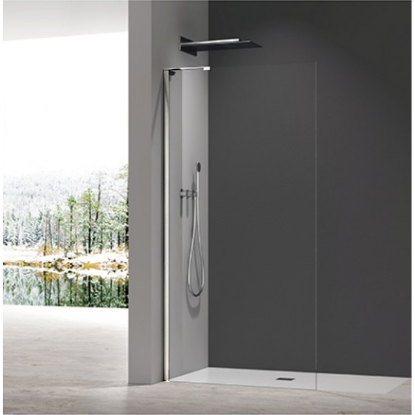 Душова перегородка Koer SR SP02-100x200-TR-01 Walk-In прозоре скло Easy Clean 8мм, хром (KR5395)