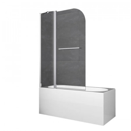 Шторки скляні на ванну Koer SR BS04-95x140-TR-01 прозоре скло 6мм, хром (KR5403)