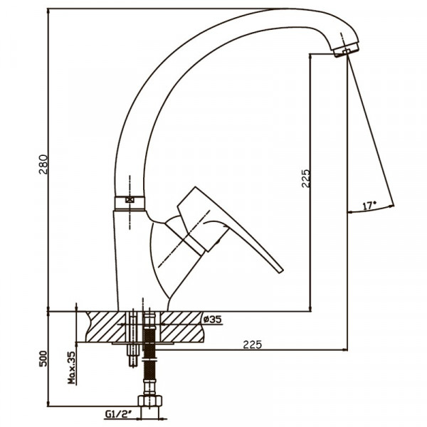 Змішувач для кухні Haiba Ceba 011 (HB0032)