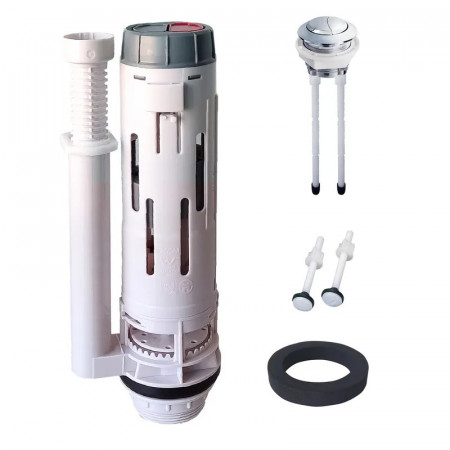 Арматура СПУСКНА KOER KT-0202 з двома режимами зливу (кнопка хромована) (KR5338)