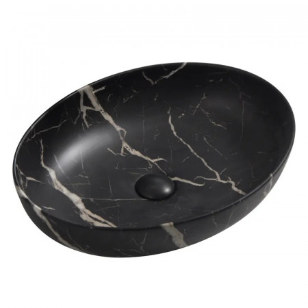 Раковина накладна Mixxus Premium ELLIPSE-0102 MARBLE 515х400х130mm (MP6552)