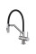 Змішувач для кухні KOER KI-72035-02 з нерж. сталі SUS304 з виходом для пит.води (Колір нерж+сил.вилив чорний) (KR5815)