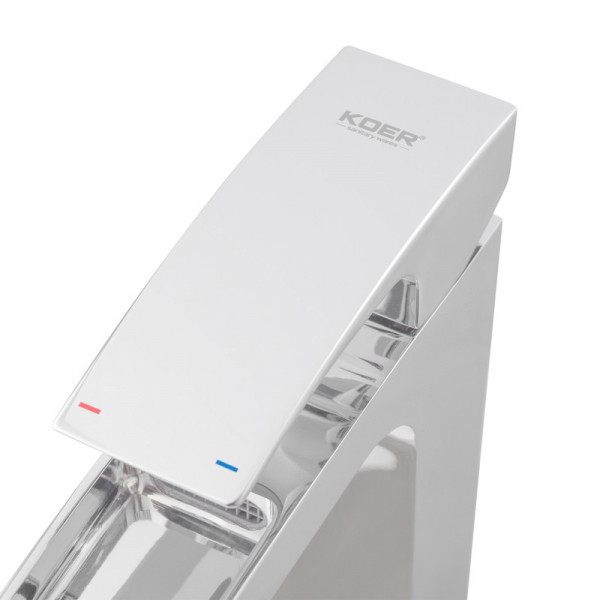 Змішувач для умивальника Koer KB-15007-01 високий водоспад (Колір хром) (KR3448)