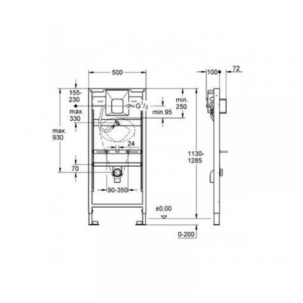 Інсталяційний комплект для пісуара Grohe Rapid SL (38786001)