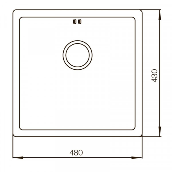 Мийка Mixxus MX4843-220x1.0-PVD-Gold (MX0559)