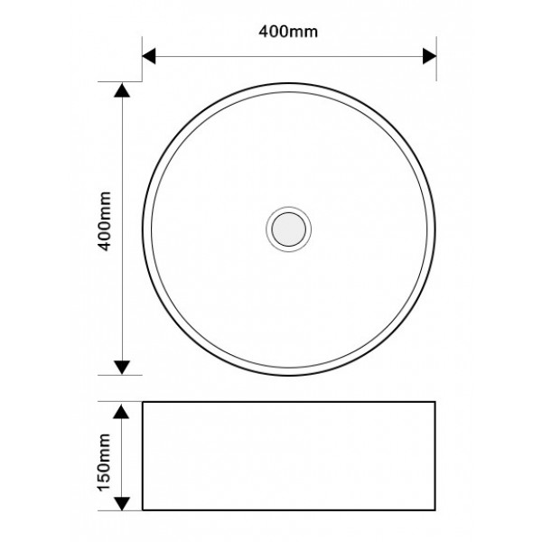 Раковина накладна MIXXUS PREMIUM TOPPER-0103 400х400х150mm (MP6529)