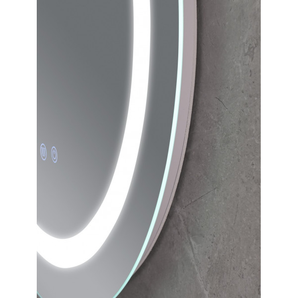 Дзеркало Mixxus PLAIN MC02-80 з Led Touch, Anti-fog, димером, регулятором яскравості, годинником (MI6931)