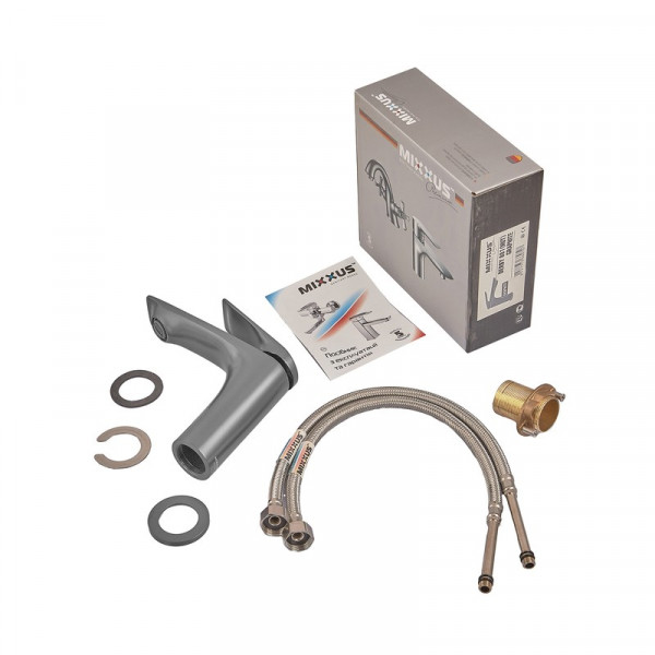 Змішувач для умивальника Mixxus Premium DERBY 001 (NUT) GRAPHITE (MI6607)