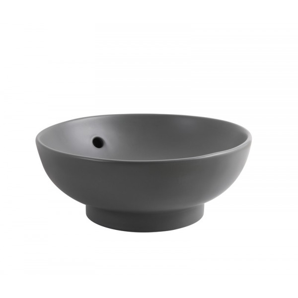 Раковина накладна Mixxus Premium TOPPER-0201 GRAY 410x410x165mm з переливом (MP6649)