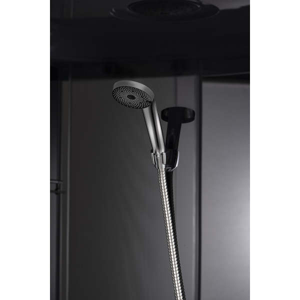 Бокс душовий з гідромасажем Mixxus STRONG SBH02-90x90x215-GR SATIN низький піддон (MI6891)