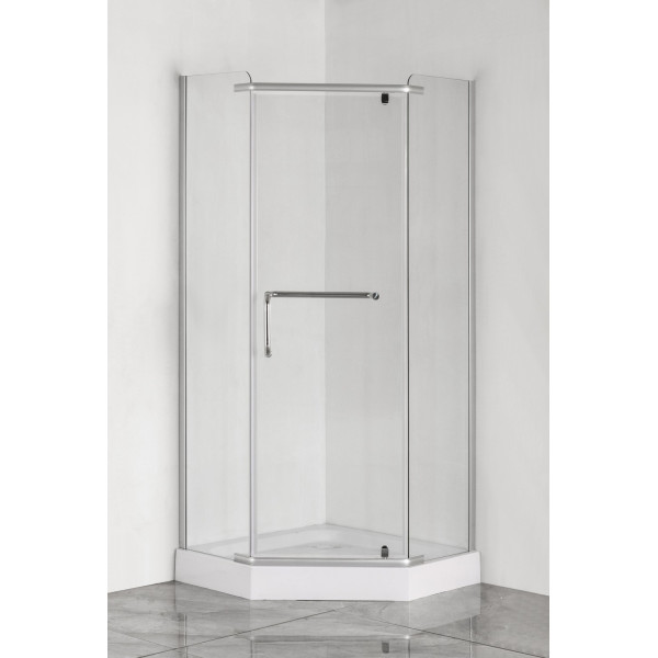 Душова кабіна без піддону Mixxus LINES SC01-90x90x185-TR CHROME прозоре скло 6мм (MI6915)