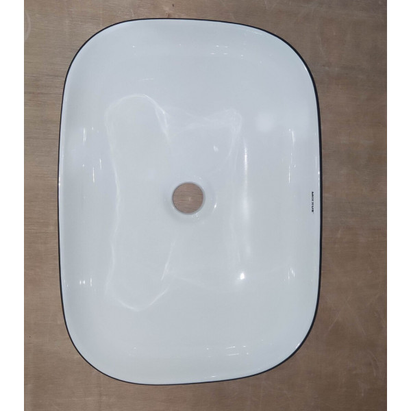 Раковина накладна Mixxus Premium DIVERSE-0112 WHITE-BLACK 455х325х135mm (MP6542)