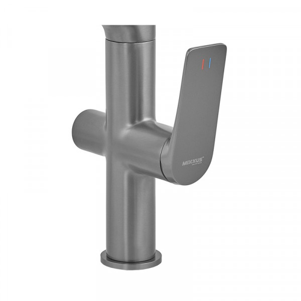 Змішувач для кухні Mixxus Premium DERBY 021 (NUT) GRAPHITE REFL.BLACK з виходом для питної води  (MI6612)