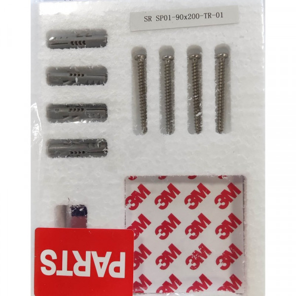 Душова перегородка Koer SR SP01-90x200-TR-01 Walk-In прозоре скло Easy Clean 8мм, хром (KR5392)