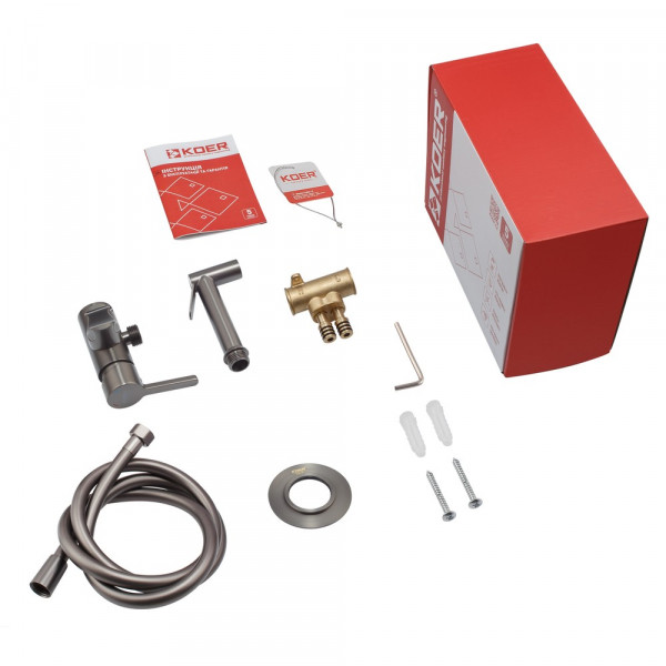 Змішувач для гігієнічного душу Koer KB-23029-07 Колір графіт (KR5499)