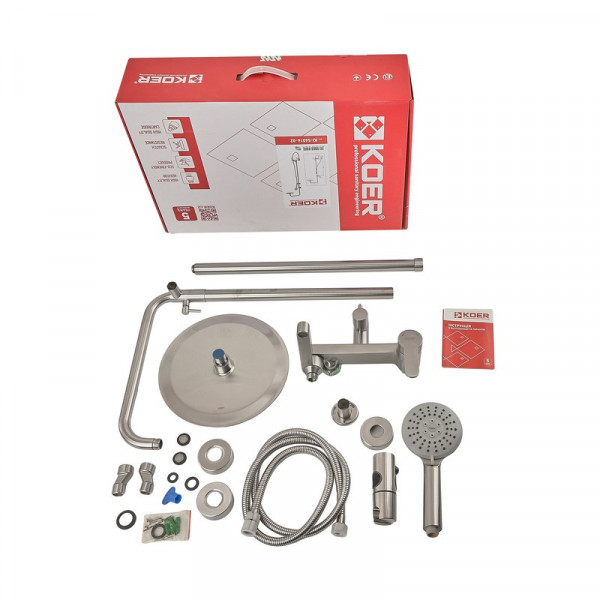 Душова колона зі змішувачем Koer KI-56016-02 (з нерж. сталі) (Колір нерж) (KR4791)