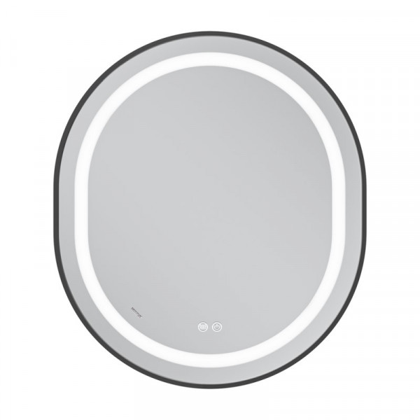 Дзеркало Mixxus Premium ELLIPSE MV05-80x70-Reverse BLACK з Led Touch, Anti-fog, димером (3-6,5kK) (MP6646)