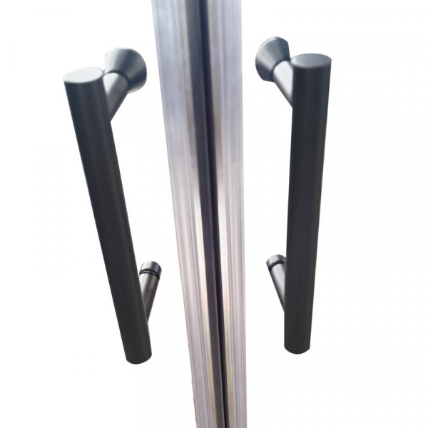 Душова кабіна без піддону Koer SR SC04-90x90x195-TR-07 прозоре скло Easy Clean 5мм, графіт (KR5362)