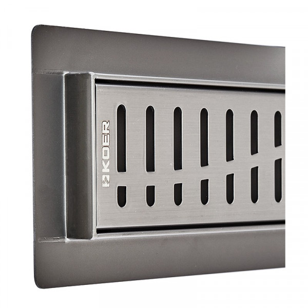 Душовий трап з нержавіючої сталі SUS304 Koer FD35-70x500-Graphite (Колір графіт) (AC0657)