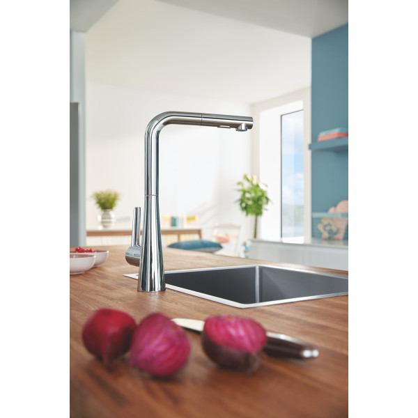 Змішувач для кухні з висувним виливом Grohe Zedra (32553002)