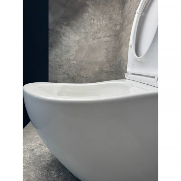 Унітаз підвісний ергономічний Koer TT-0101-T3 520x360x360mm система змиву TORNADO 3.0 (KR5615)