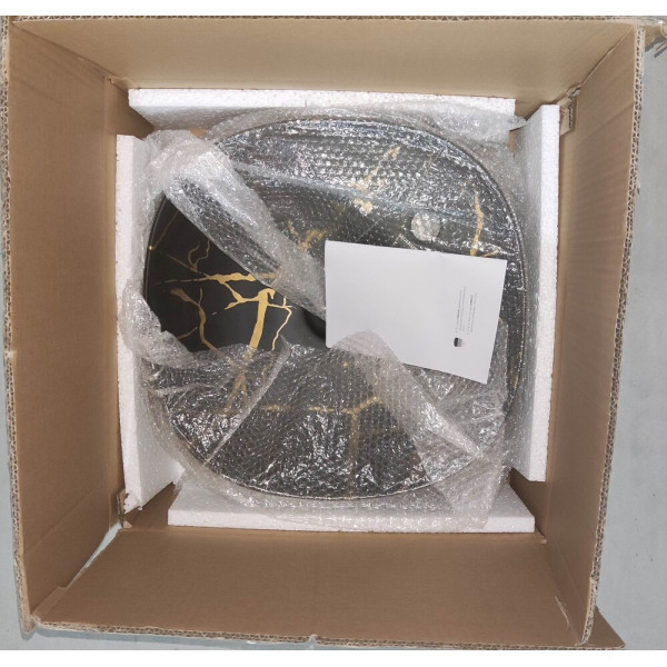 Раковина накладна MIXXUS PREMIUM WAVE-0201 MARBLE 430х430х150mm з отвором під змішувач (MP6536)