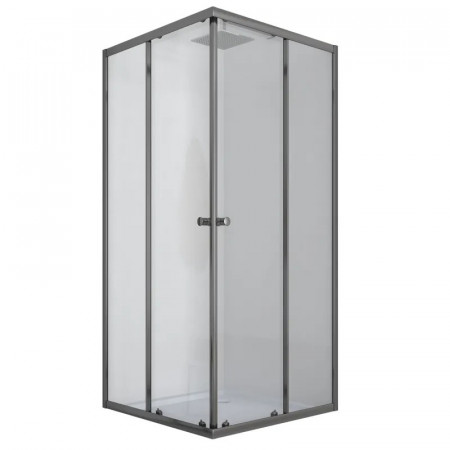 Душова кабіна без піддону Mixxus CUBIC SC01-90x90x185-TR GRAPHITE прозоре скло 4мм (MI6907)