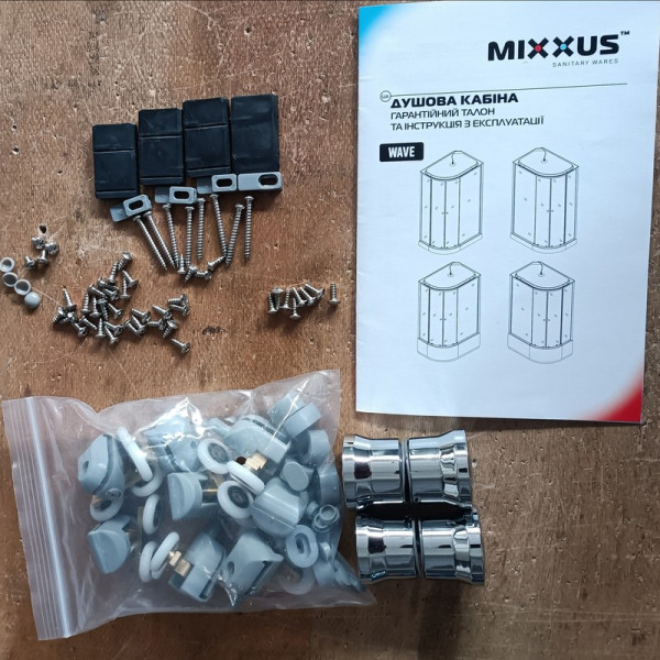 Бокс душовий без гідромасажу Mixxus WAVE SB02-120x80x215-L-FB SATIN з низьким піддоном (MI6892)