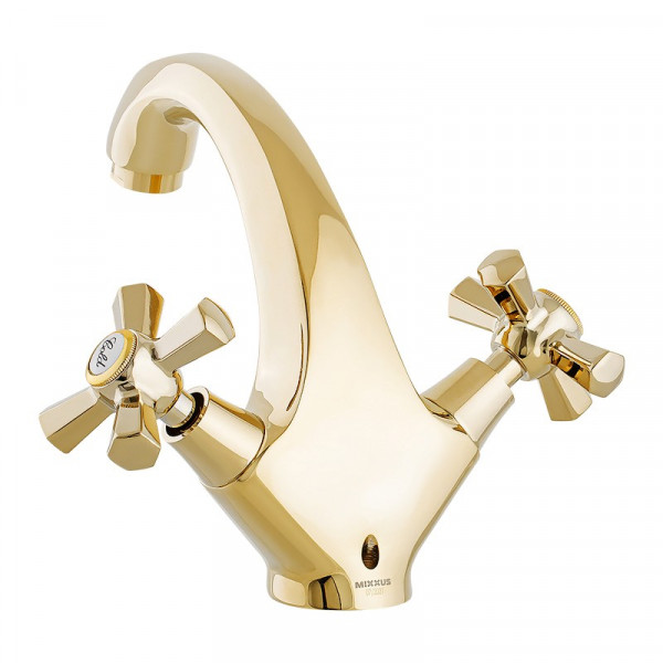 Змішувач для умивальника Mixxus Premium Retro Gold-161 (MI5848)